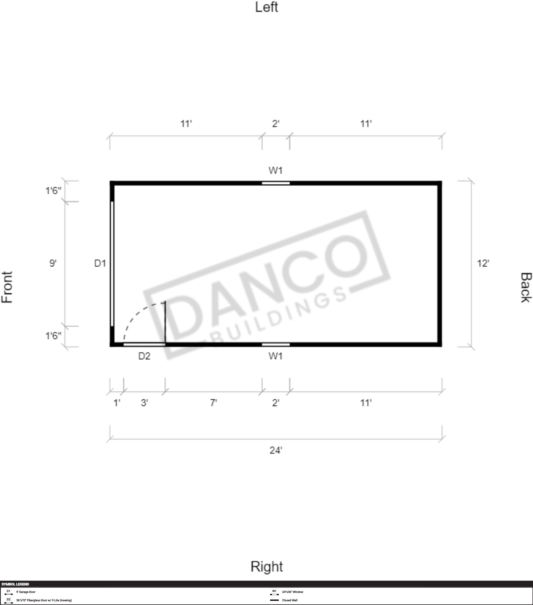 Lofted Barn Garage 12x24 - Image 2