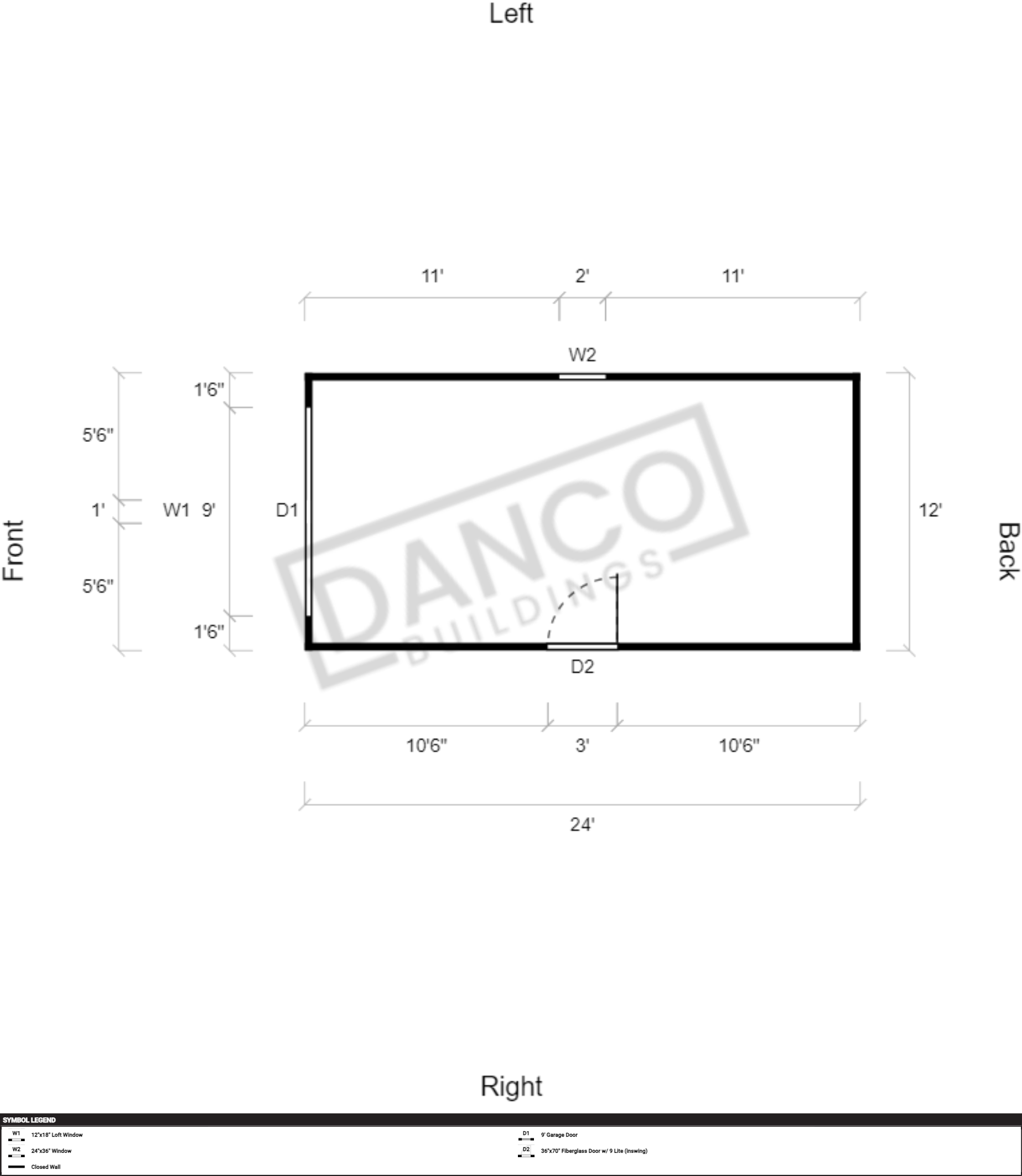 Lofted Barn Garage 12x24/240665 - Image 2
