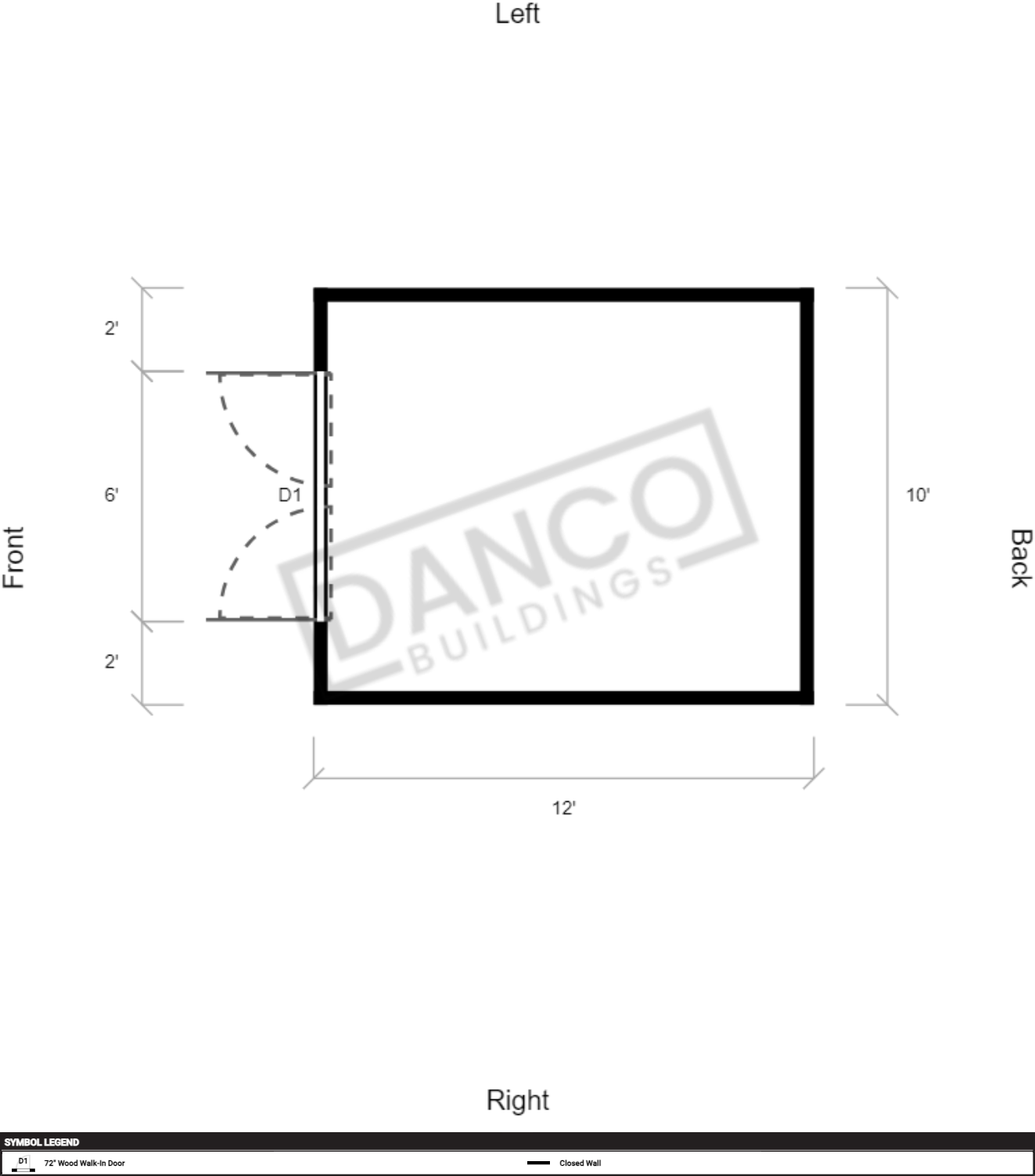 Economy Wood Utility 10x12 - Image 2