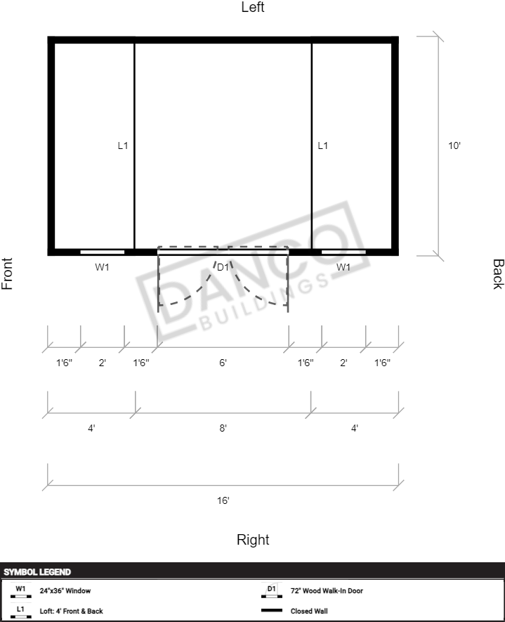 Side Lofted Barn 10x16 - Image 2
