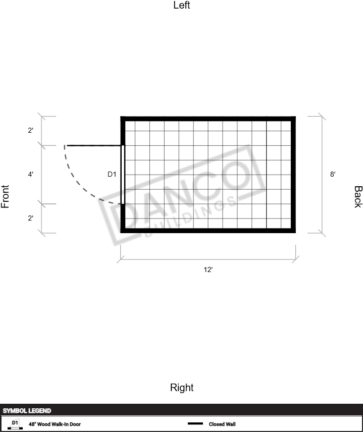 Short Wall Barn 8x12/241201 - Image 2