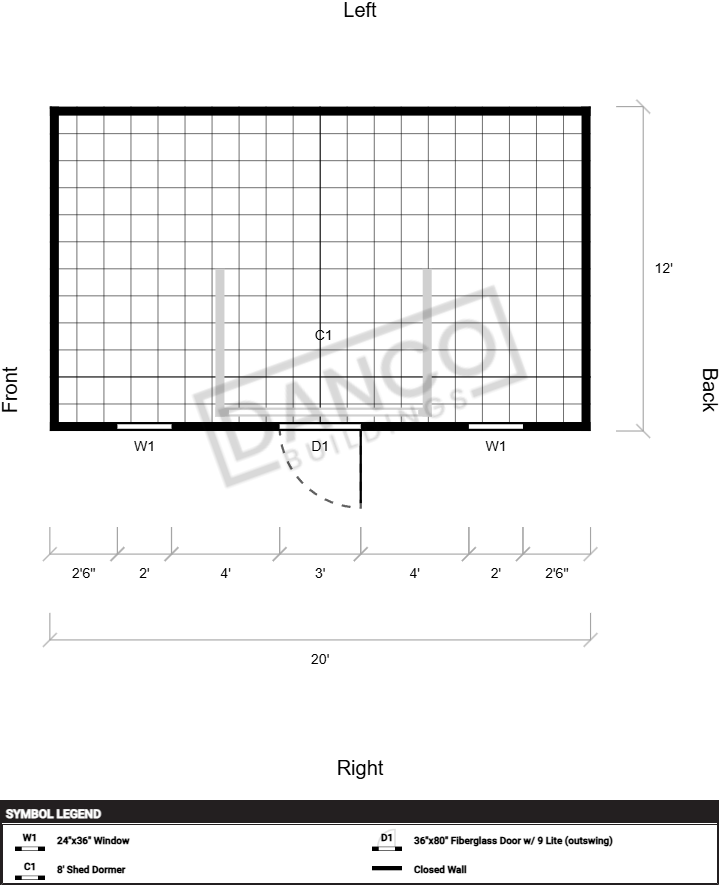 Dormer Shed 12x20 - Image 2